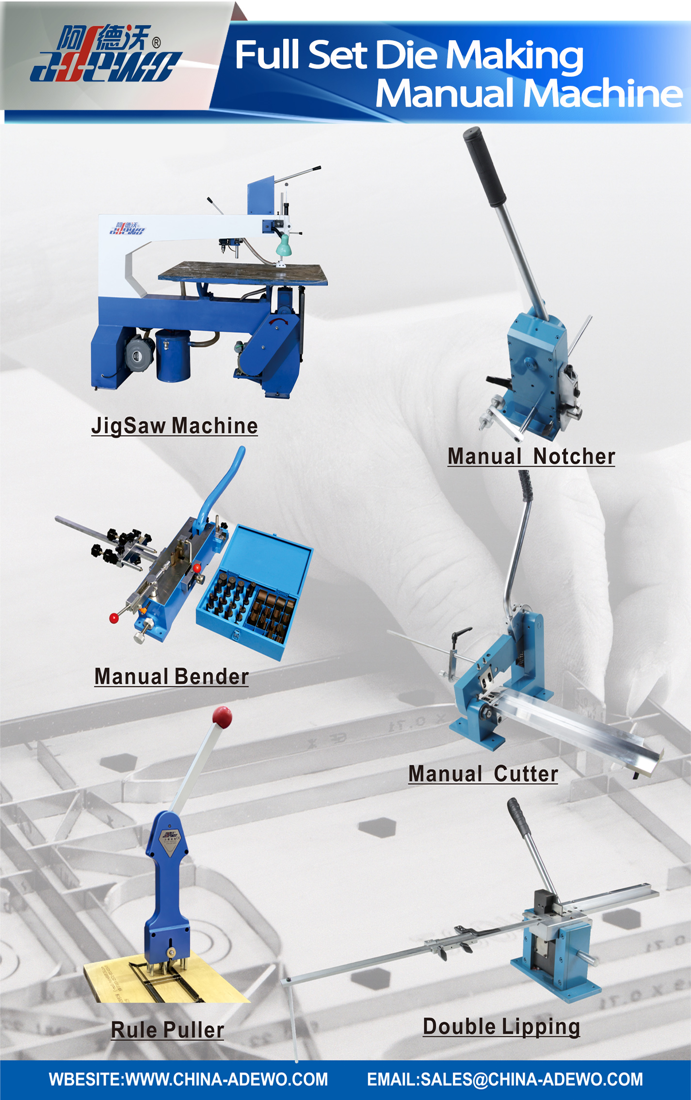 Máquina manual de fabricación de matrices de juego completo
