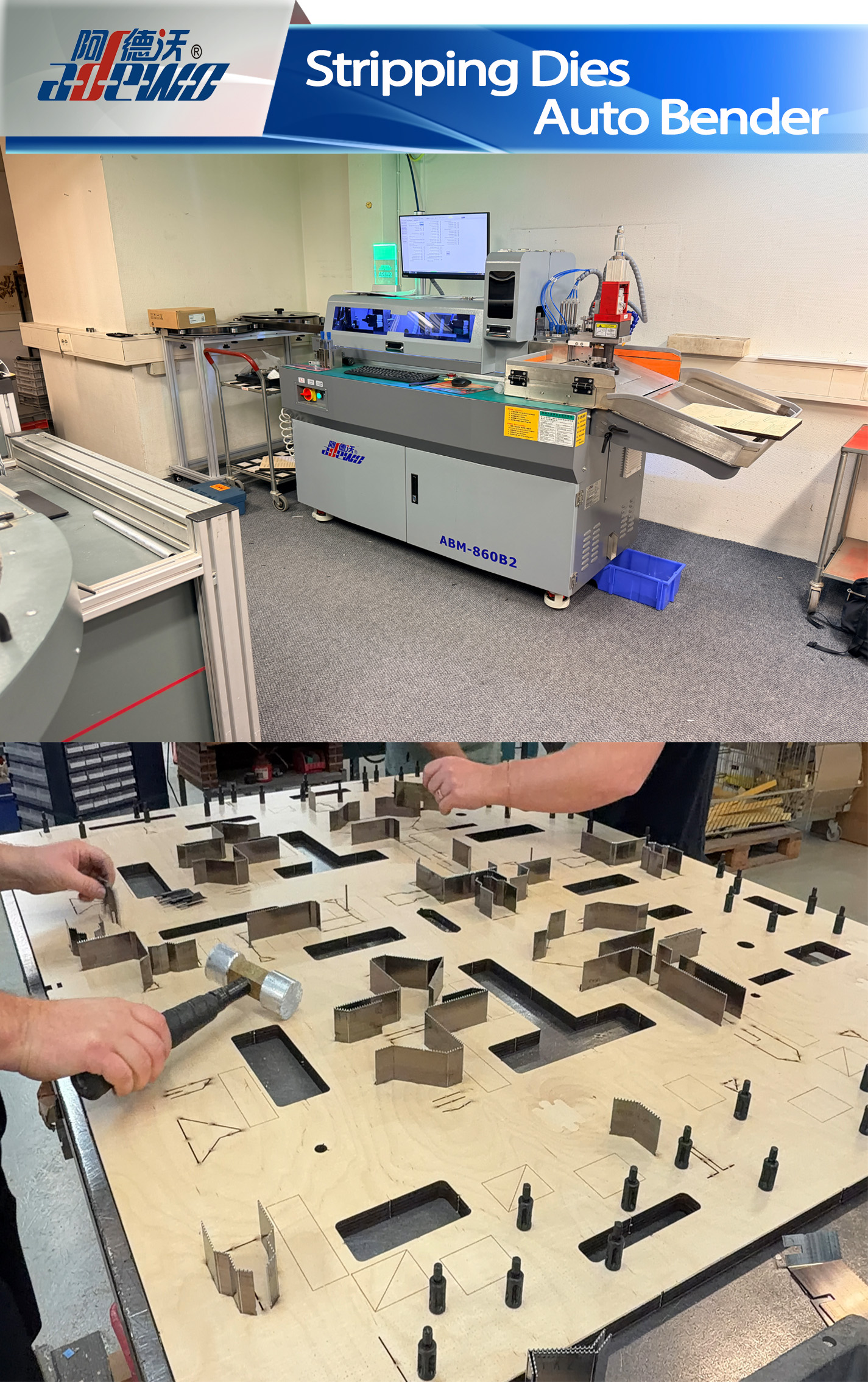 Dobladora automática de troqueles peladores