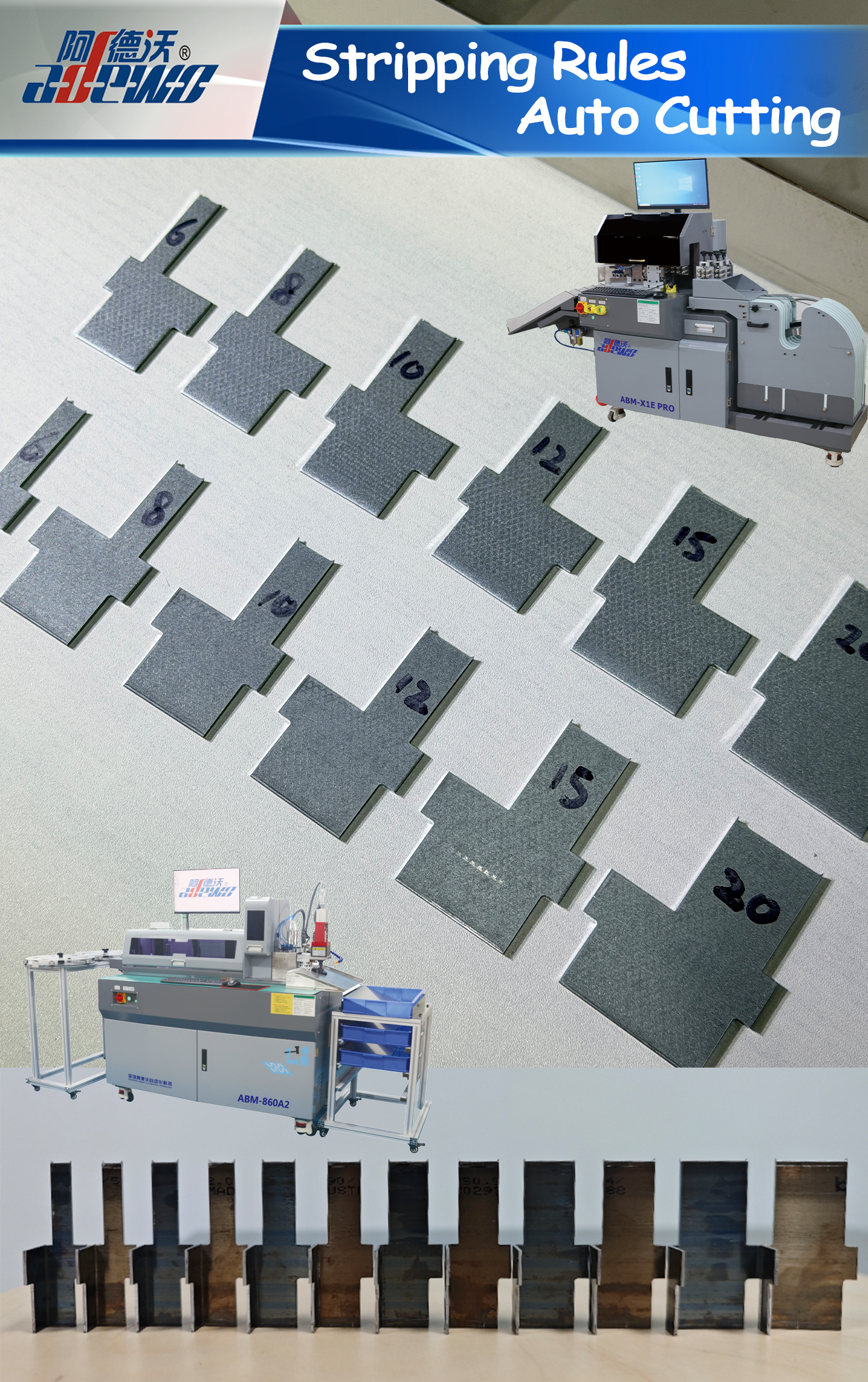 Reglas de decapado Corte automático