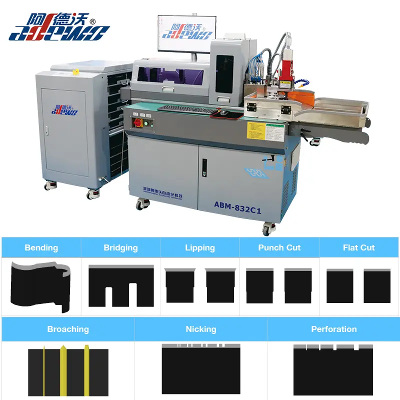 Dobladora automática de reglas de acero 832C1 para fabricación de cajas de cartón y colores