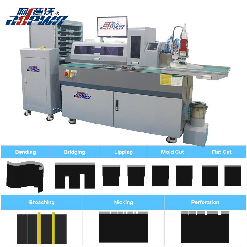 Dobladora automática de troqueles con regla de acero multifunción ABM-832C2 para fabricantes de troqueles certificados por BOBST