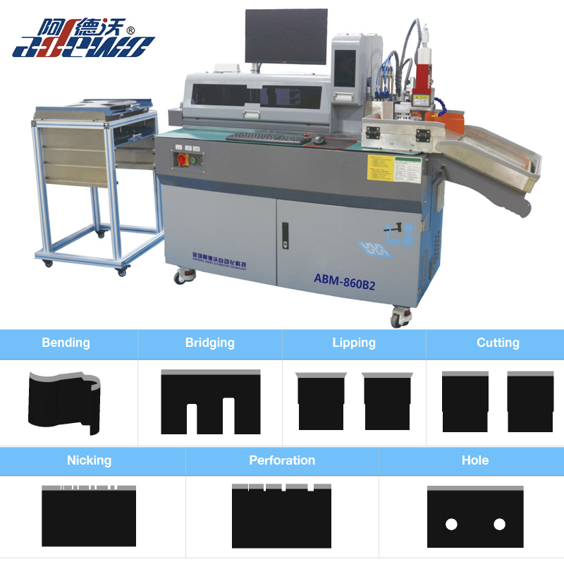 Dobladora automática de moldes troqueladores de aluminio con corte