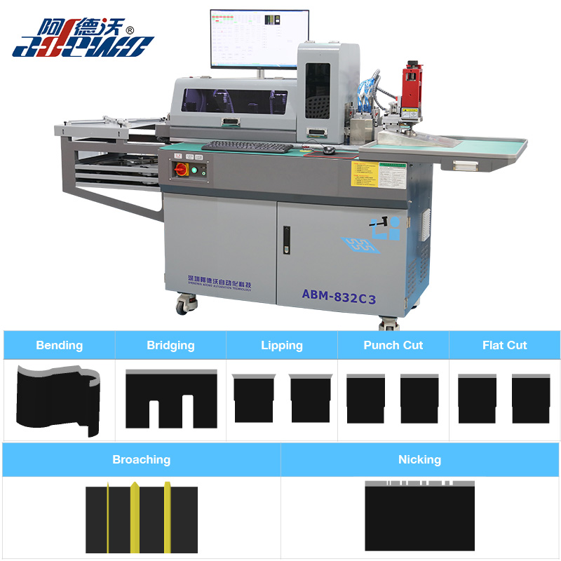 Máquina dobladora automática de regla de etiquetas