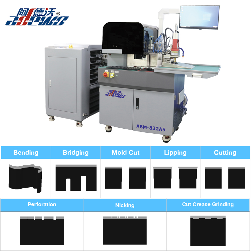 Nueva máquina dobladora automática de regla de acero con rectificadora de pliegues cortados